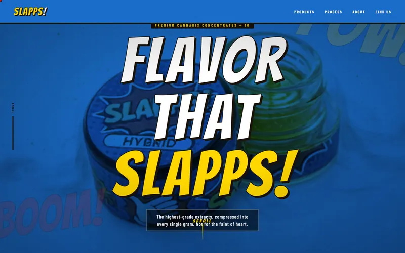 SLAPPS! cannabis concentrates brand website